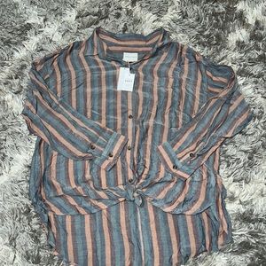 Stripped American Eagle Button Up